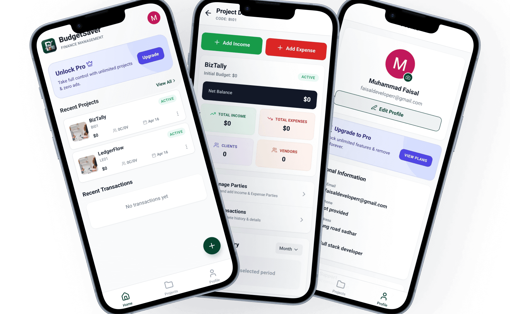 BudgetSaver — Project & Finance Tracker