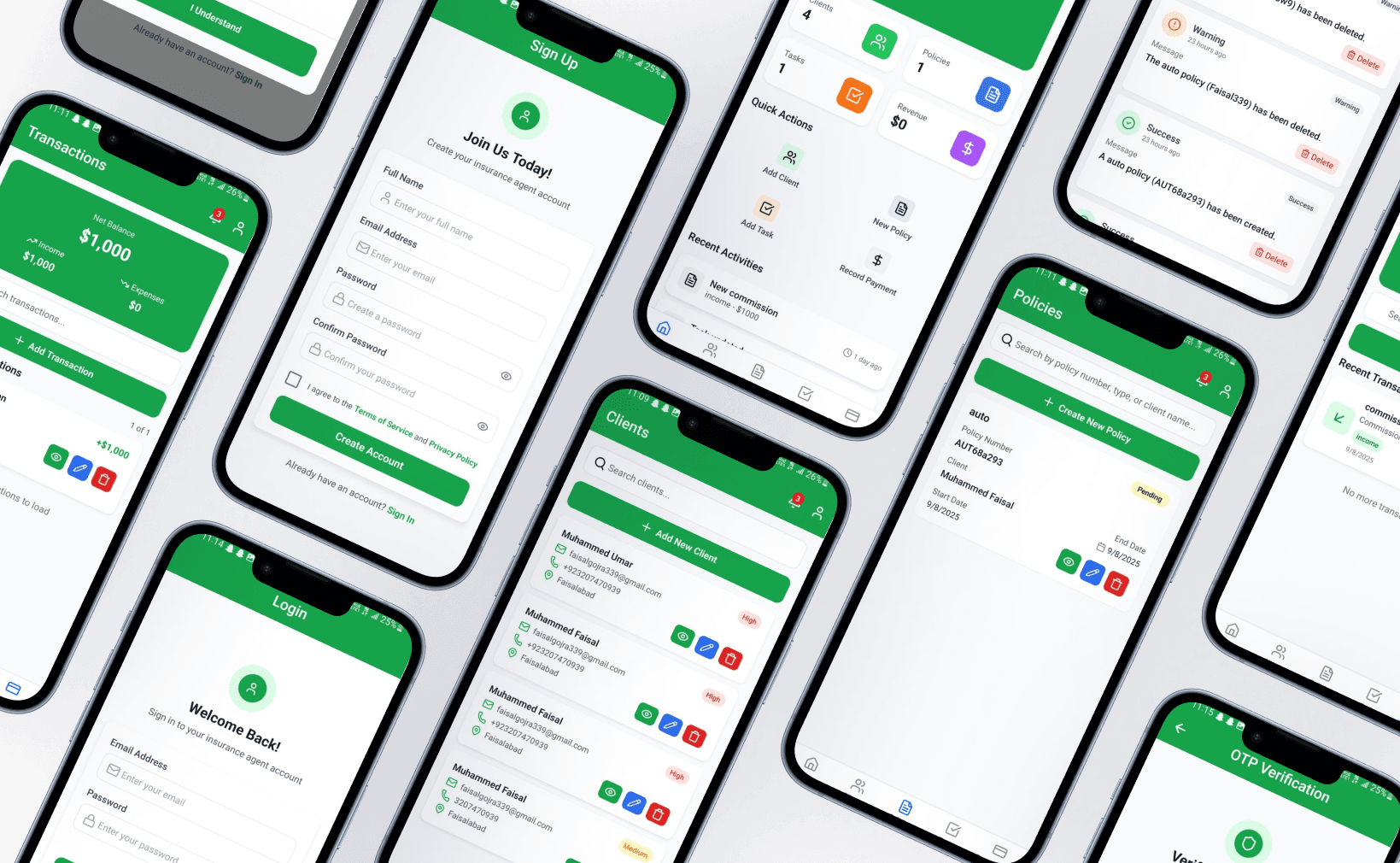 Insurance Agent CRM & Finance Tracker